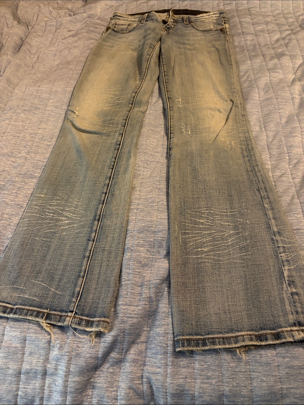 Rerock for Express Light Blue Boot Cut Women's Jeans - Classic Washed Denim